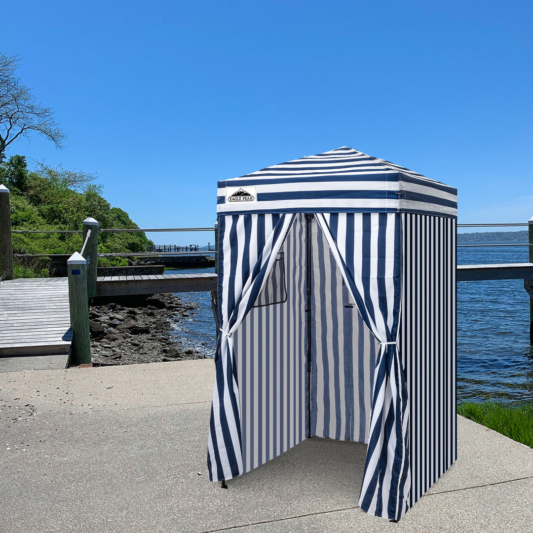 Flex Ultra Compact 4 Ft. W x 4 Ft. Metal Pop-Up Canopy EAGLE PEAK Roof Color: Navy Blue/White