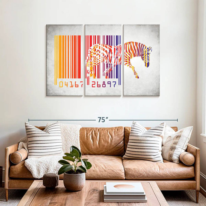 Brampt Zebra Barcode, 36" H x 57" W