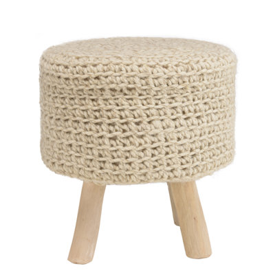 Solid + Manufactured Wood Accent Stool