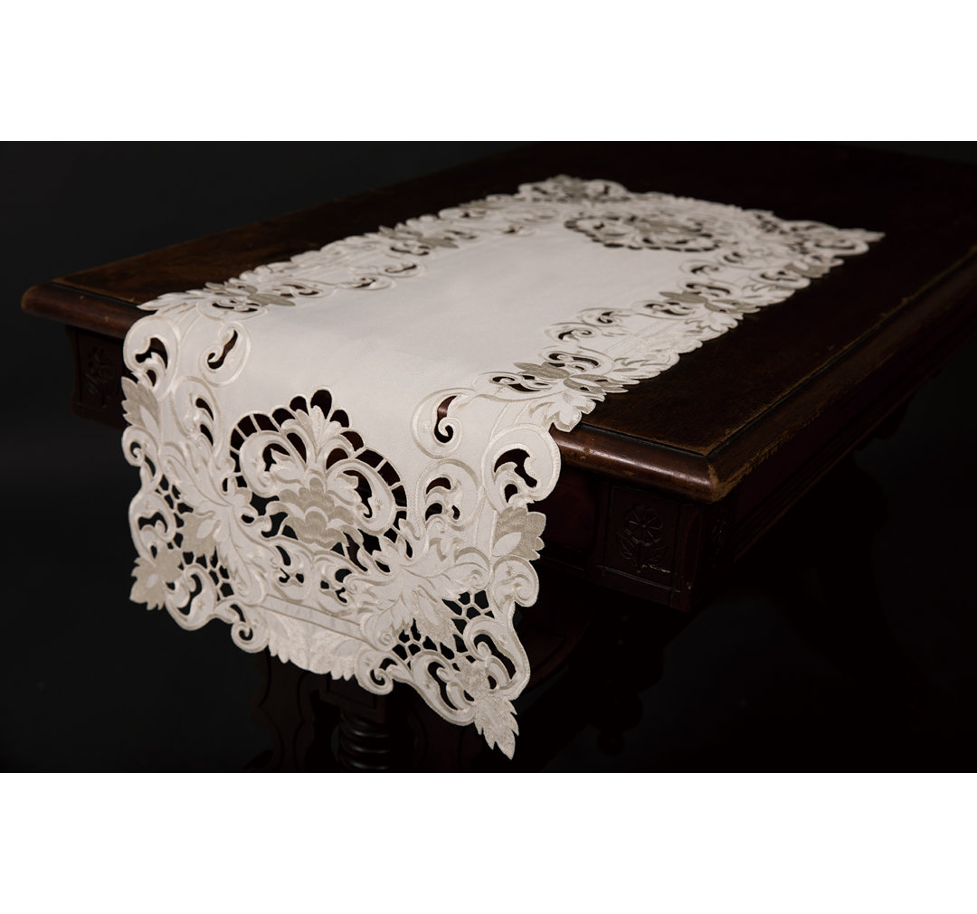 Jamin Embroidered Cutwork Table Runner Ophelia & Co. 