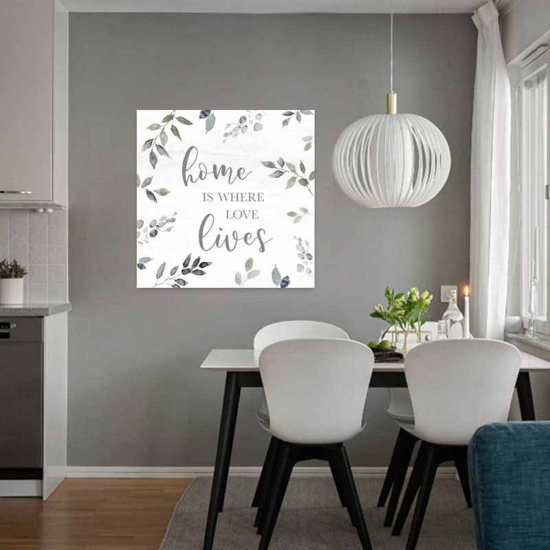 «Love Grows Greenery Minimalist Peaceful Rustic Landscape Nature», art mural, H 32 po x l 32 po