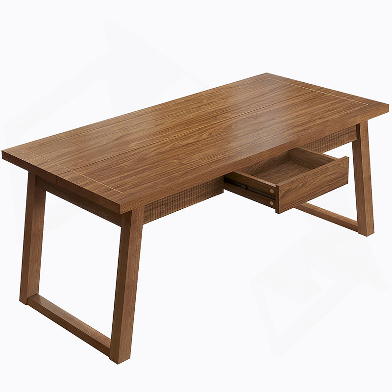 Rectangular Dining Table With Drawer & Solid Wood Legs (Just 1Pcs Dining Table)