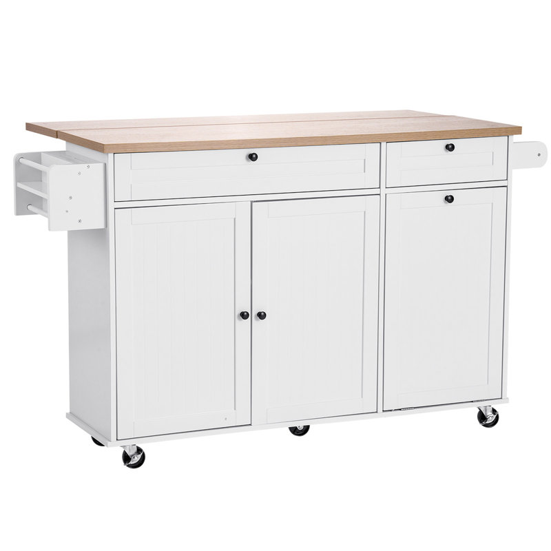 Table-armoire à roulettes avec tiroir, 35.5" H x 50.62" W x 27.5" D