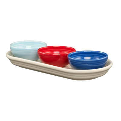 Fiesta Americana Mixed Colors 4-Piece Condiment Set