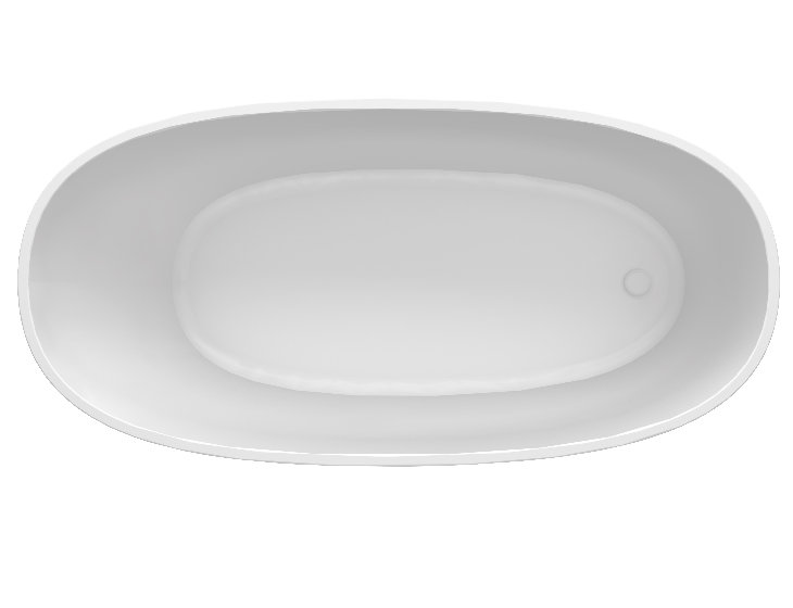 MTI Lydia Air Bath Tub, Matte White, 21.5" H x 66" L x 32" W