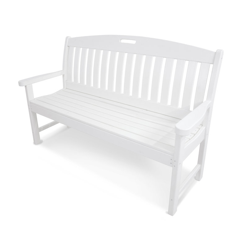 Banc nautique POLYWOOD, Blanc, H 37,5 po x l 63,75 po x P 25 po