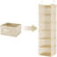 6 Tier Shelf Hanging Closet Organizer, Closet Hanging Shelf With 2 Sturdy Hooks For Storage, Foldable-1039896533-1039896532