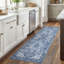 Tapis doux à imprimé médaillon avec envers antidérapant Tapis de salon bleu-1544332085