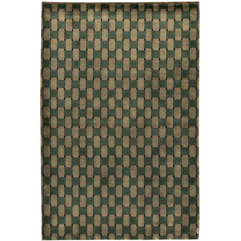Hand-Knotted High-Quality Navy and Blue Area Rug