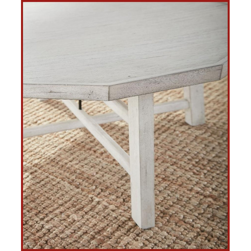 Table basse en bois massif avec plateau Paisley Base à poutre en bois - idéale pour les canapés modulaires de salon