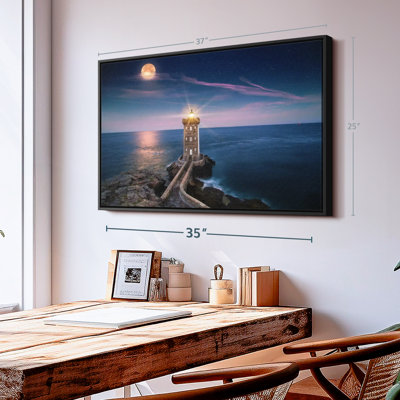 Impression sur toile «Phare plage»