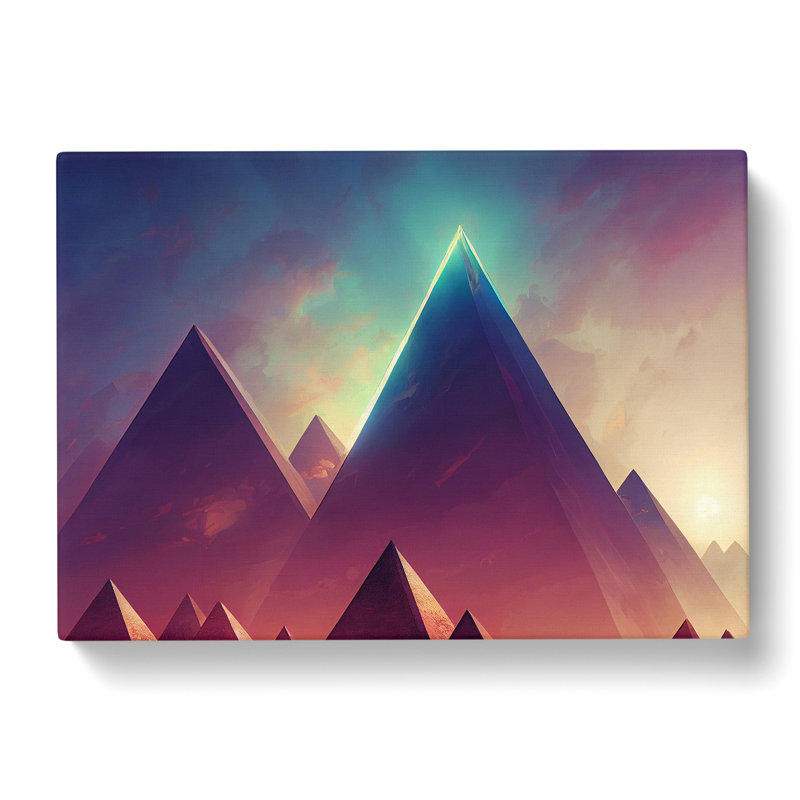 Futuristic Pyramids Vol.3 Abstract - Wrapped Canvas, 50cm H x 76cm W x 3cm D