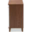 Armoire de rangement pour chaussures en bois massif avec 4 tablettes et finition deux tons