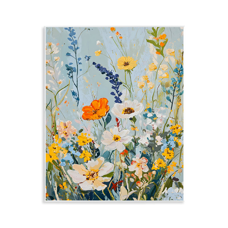 Plaque murale fleurs chaudes aux tons chauds, design par Franklyn Gregory