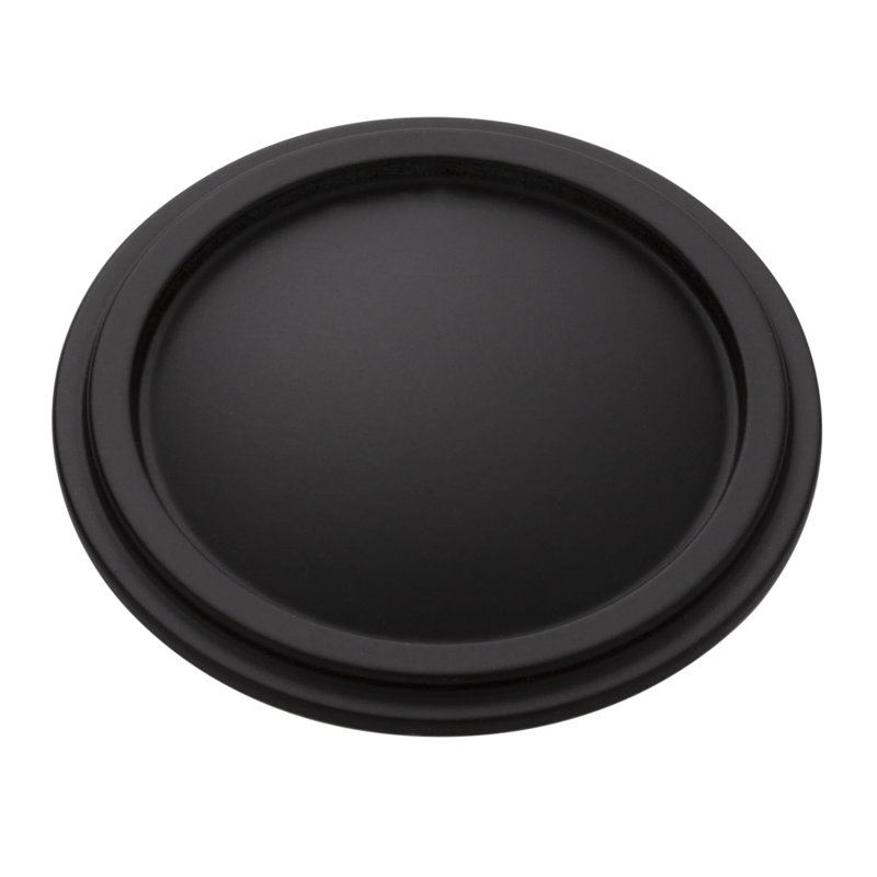 Paquet de poignées rondes noir mat 1-1 / 8 po Kent Knurled, Noir mat, 1.125"