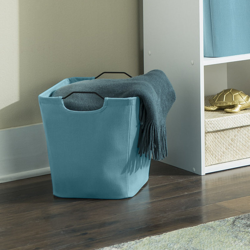Cubeicals Wire Frame Handle Storage Bin, Aqua