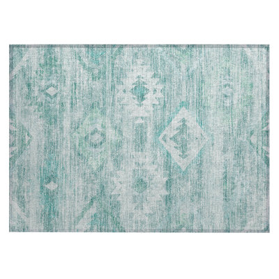 Thunell Washable Southwestern Indoor / Outdoor Rug