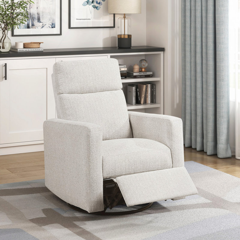 Fauteuil inclinable pivotant confort 1 pièce, Blanc cassé