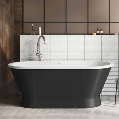 1676mm x 780mm Freestanding Soaking Acrylic Bathtub