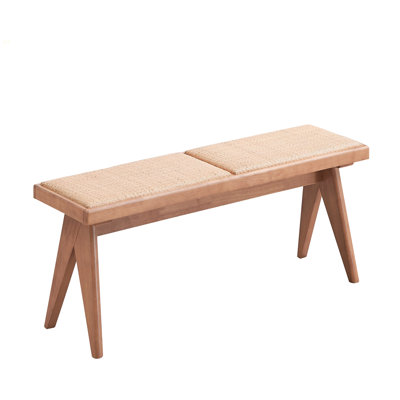 Banc en rotin et finition naturelle Velentina
