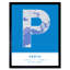 Perth Australia City Map Blue - Single Picture Frame Typography