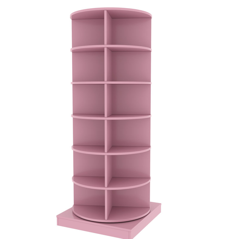 360 Rotating Pink Shoe Study Desk - 6 Layers, Space Saving Assortment, Holds 24 Pairs, Suited For Learning Areas, Simple Assembly Item, Fashionable Style Element Dressing Table Option, Stores Family