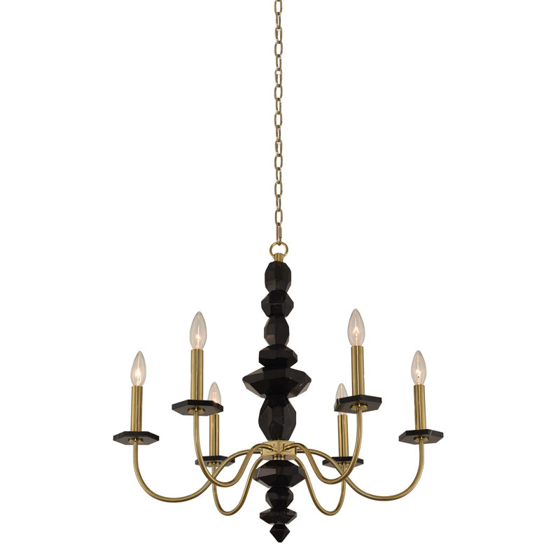 Lustre en laiton brossé Piedleg 6 LT Allegri