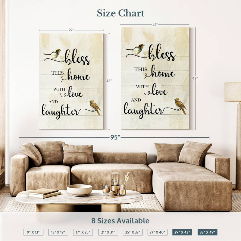 Plaque murale Kema Bless This Home, H 48 po x l 32 po