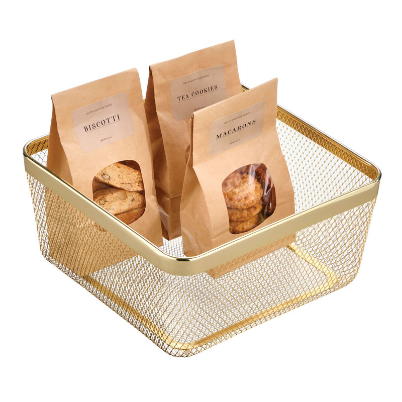 Panier Meshi 12 x 12 x 6, Laiton doux