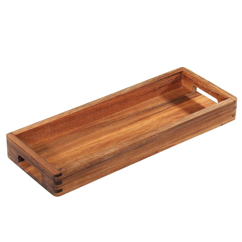 Plateau en bois d'acacia Lella Peak® Kaella, H 1,8 po x L 15,8 po x l 5,9 po