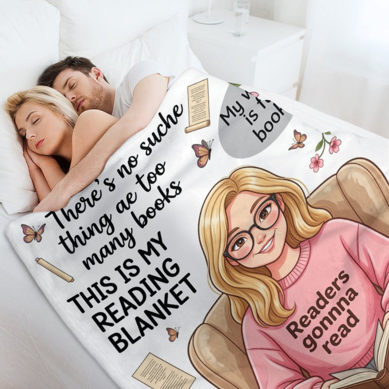 Jeté de lecture en flanelle de luxe pour fille, 60 x 80 po