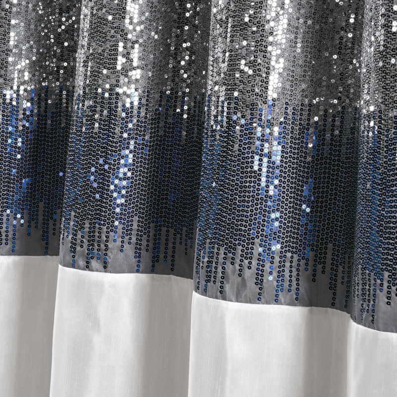 Pruneda Polyester Shower Curtain, Navy, 183cm W x 183cm L