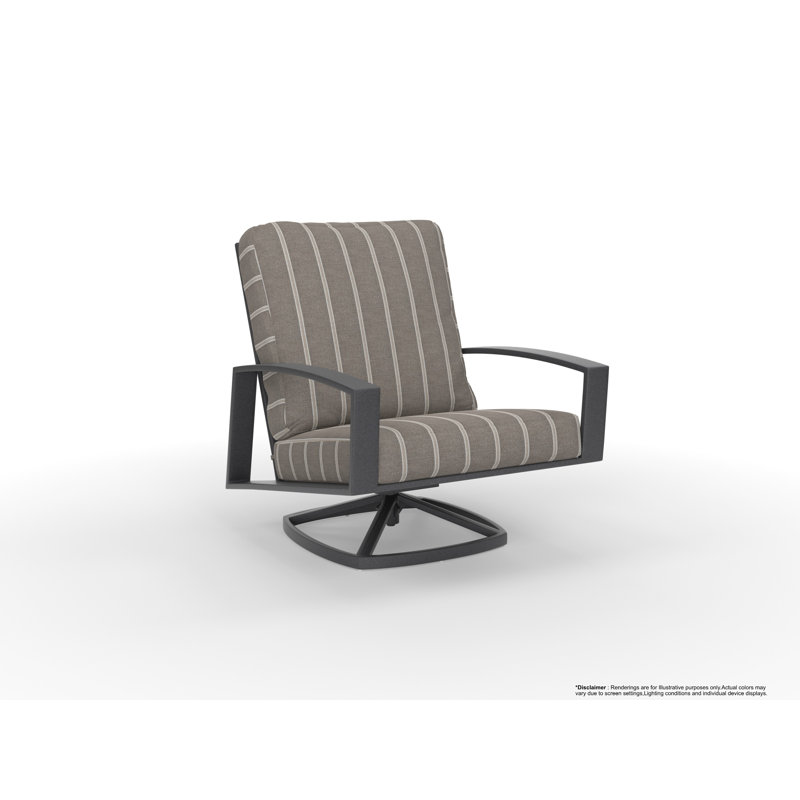 Arc Outdoor Lounge Chair, Stitches Slate, Graphite