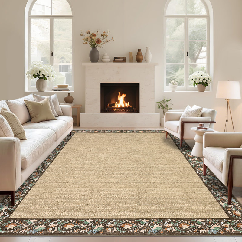 Washable Area Rug Modern Modern Area Rug Low Pile,Non-Slip Soft,Mark-Resistant,Collapsible Carpet for Living Room,Bedroom,Dining Light