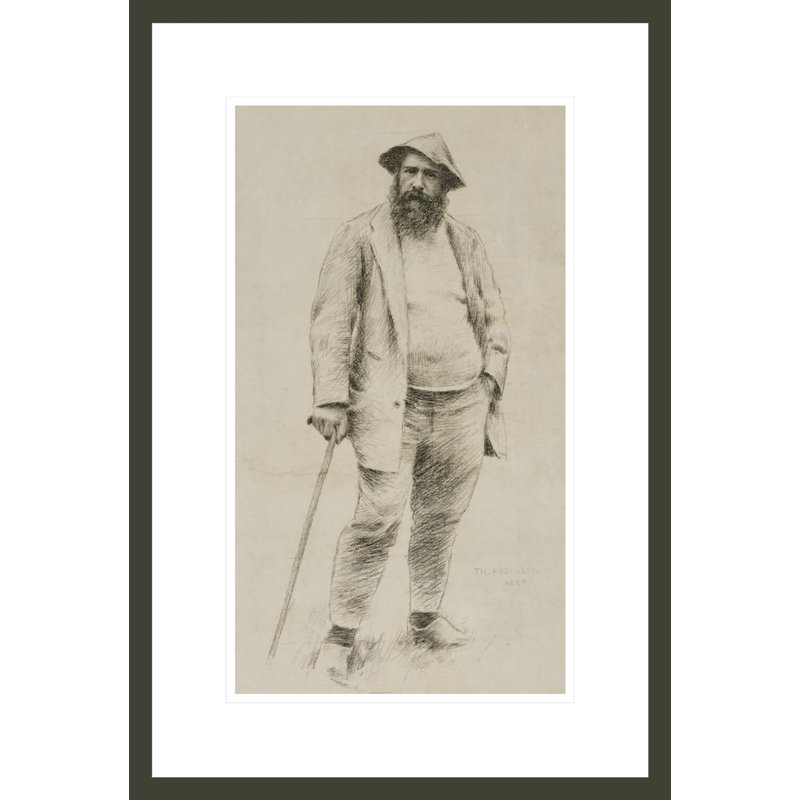 «Claude Monet» par Theodore Robinson, impression giclée encadrée, H 21,75 po x l 14,73 po