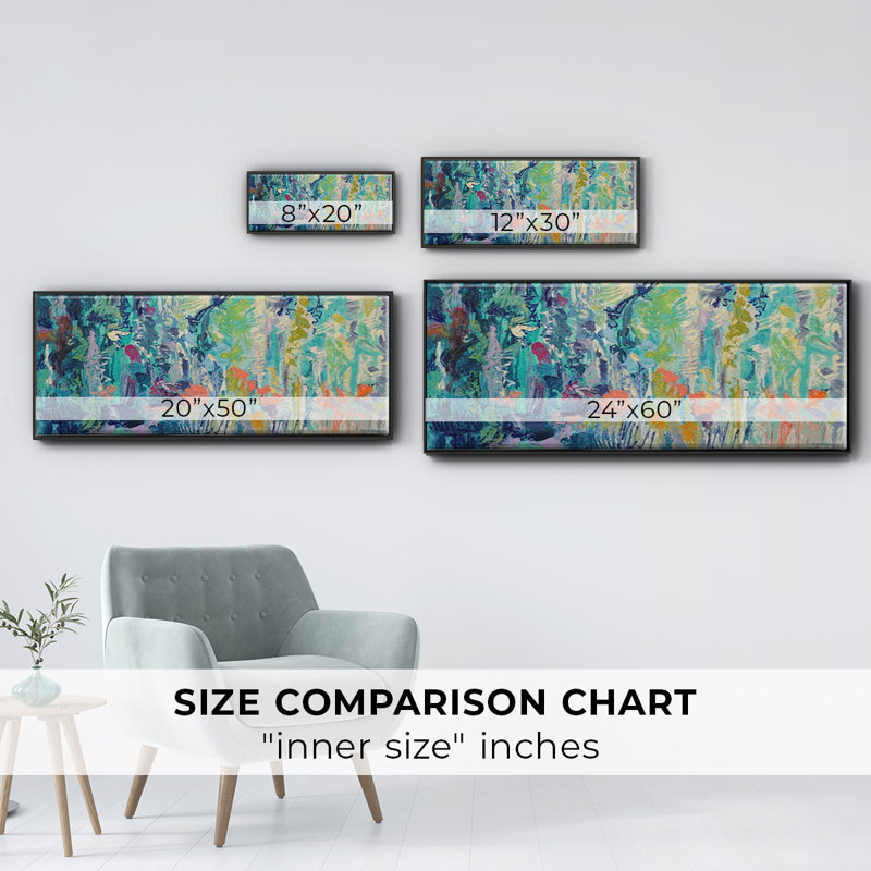 «Downpour Butterflies», toile encadrée, H 12 po x l 30 po