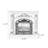 White Solid Wood Freestanding Electric Fireplace