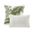 Housse de couette 5 pièces pour lit King/King, motif tropical bleu, 100 % coton, avec coussins décoratifs et attaches intérieures. Fermeture à glissière invisible.
