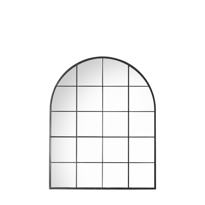 Sisson Metal Flat Mirror, Black