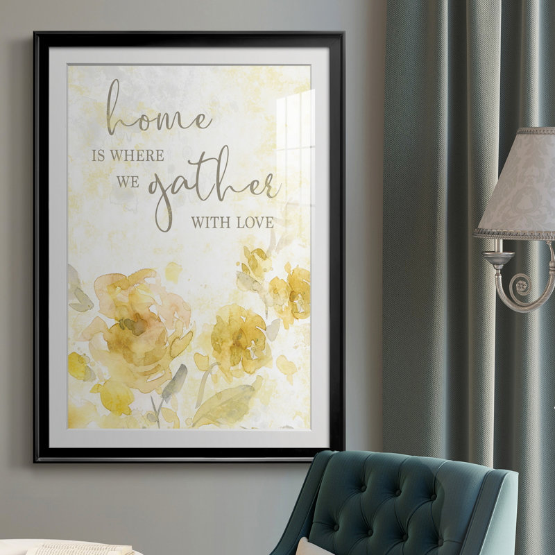" Gather With Love ", Black Frame Paper, 30.5" H x 42.5" W x 1.5" D