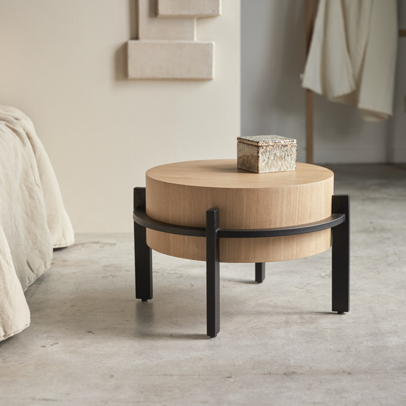 Ava 53cm W Solid Wood Bedside Table