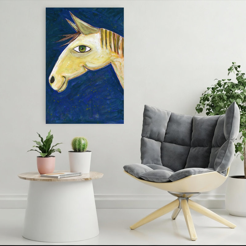Mystique, cheval, regard, abstrait, fantaisiste, cheval contemporain, paysage, art mural