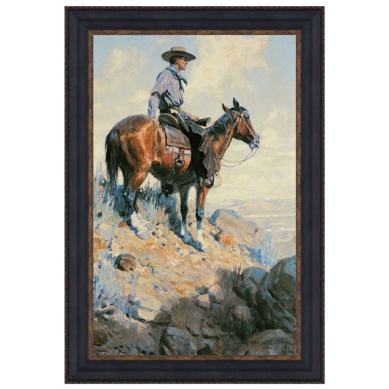 Sentinel of the Plains, 1906 - reproduction d'art sur toile encadrée, H 32,75 po x l 21,75 po x P 1,25 po