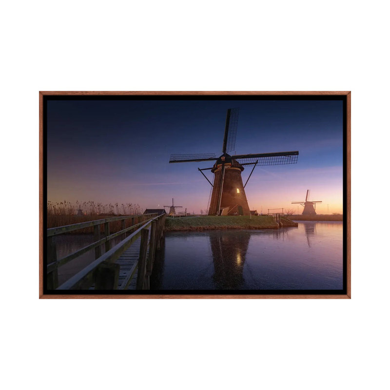 Kinderdijk II by Juan Pablo De Miguel - Floater Frame Print on Canvas