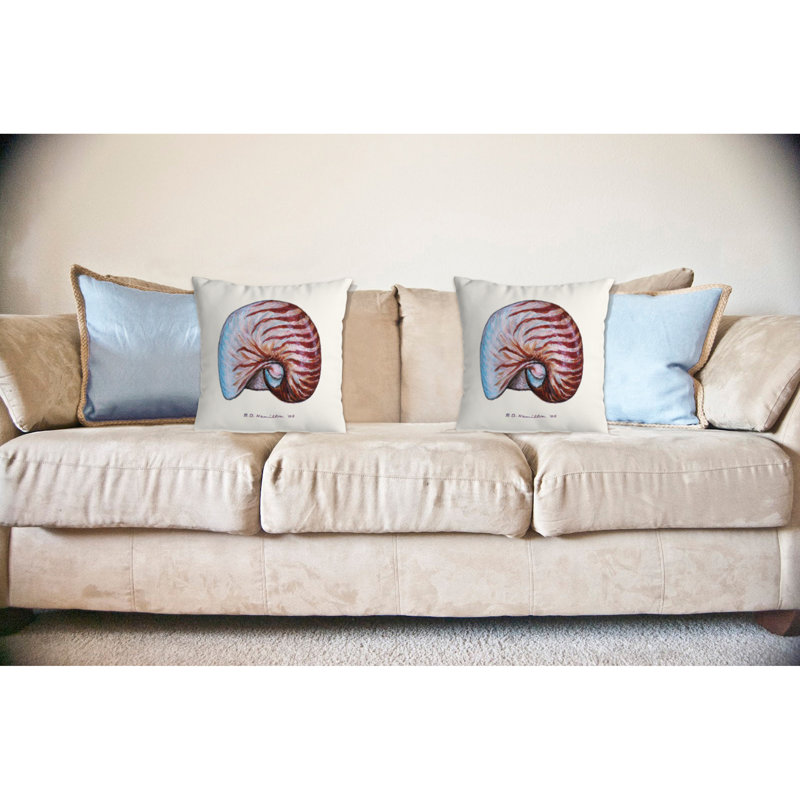 Housse et insert de coussin carré extérieur Nautilus, Blanc