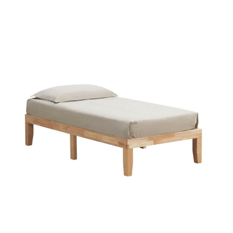 Lit plateforme 14 po Idom, Naturel, Lit simple