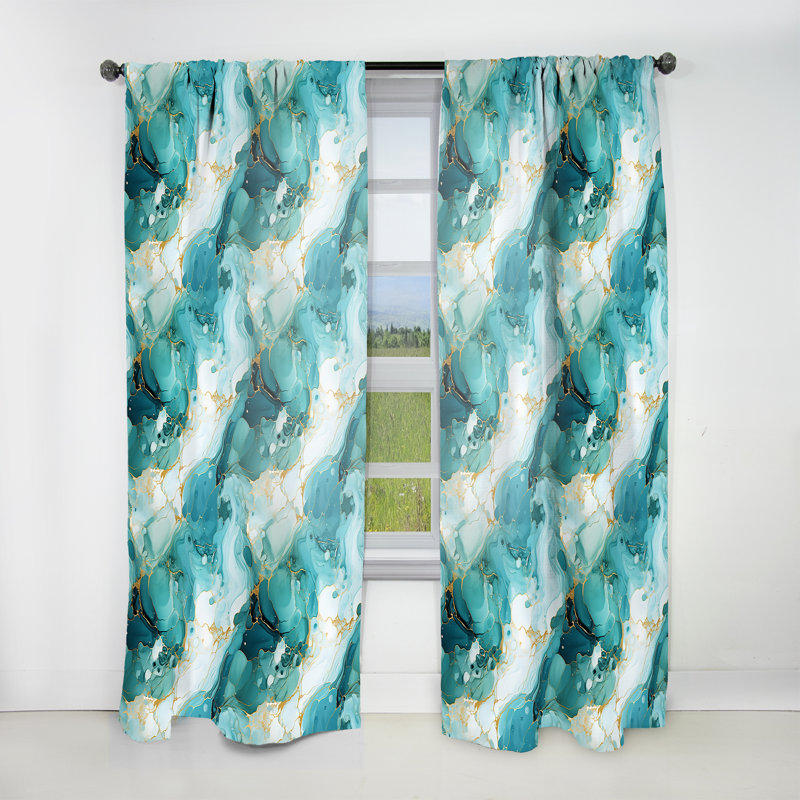 Rideau obscurcissant en marbre Emerald Oceanic Allure, L 52 po x L 120 po
