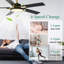 Ventilateur de plafond 52 pouces doré moderne avec lumière et télécommande, ventilateur de plafond silencieux à 6 vitesses pour chambre à coucher-675469730-675469735