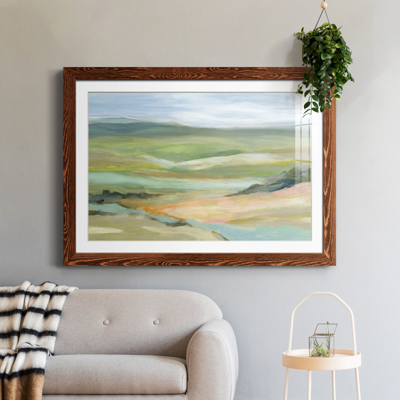 River Valley - peinture encadrée, H 37,5 po x l 27,5 po x P 1,5 po, Cadre en érable