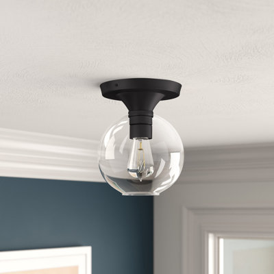 Glass Semi Flush Mount
